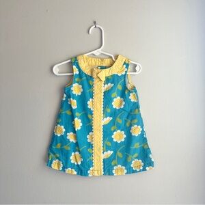 Gymboree Blue and White Daisy Floral Sleeveless Dress